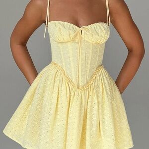 BABYBOO PHOEBE MINI DRESS - LEMON